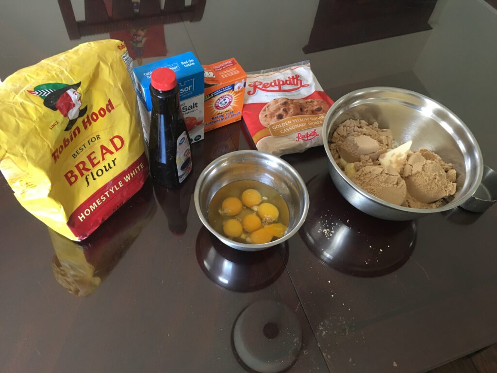 Chocolate chip cookies ingredients